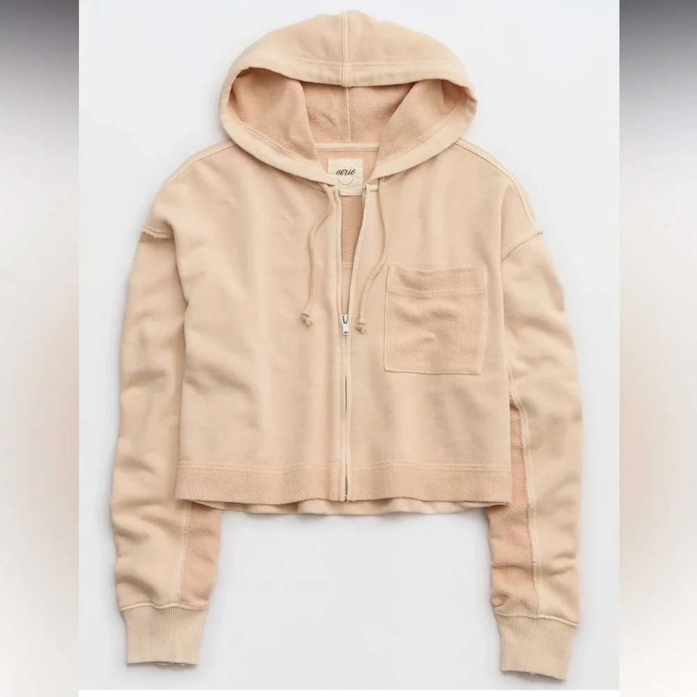 Aerie cropped full zip hoodie - Picture 5 of 8